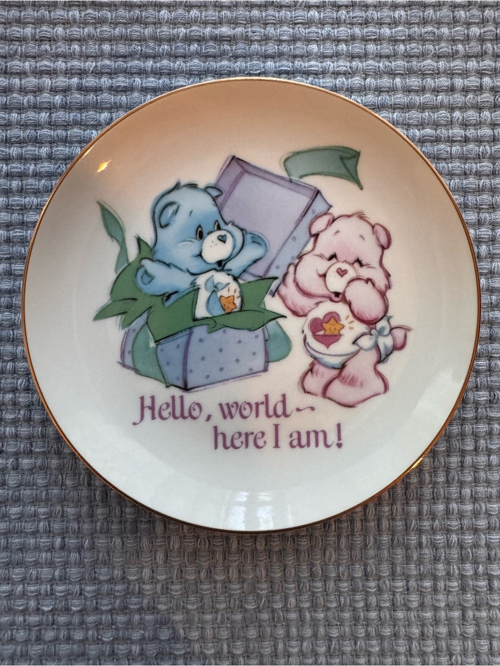 Care Bear Decorative Plate - Hello, world - here I am!